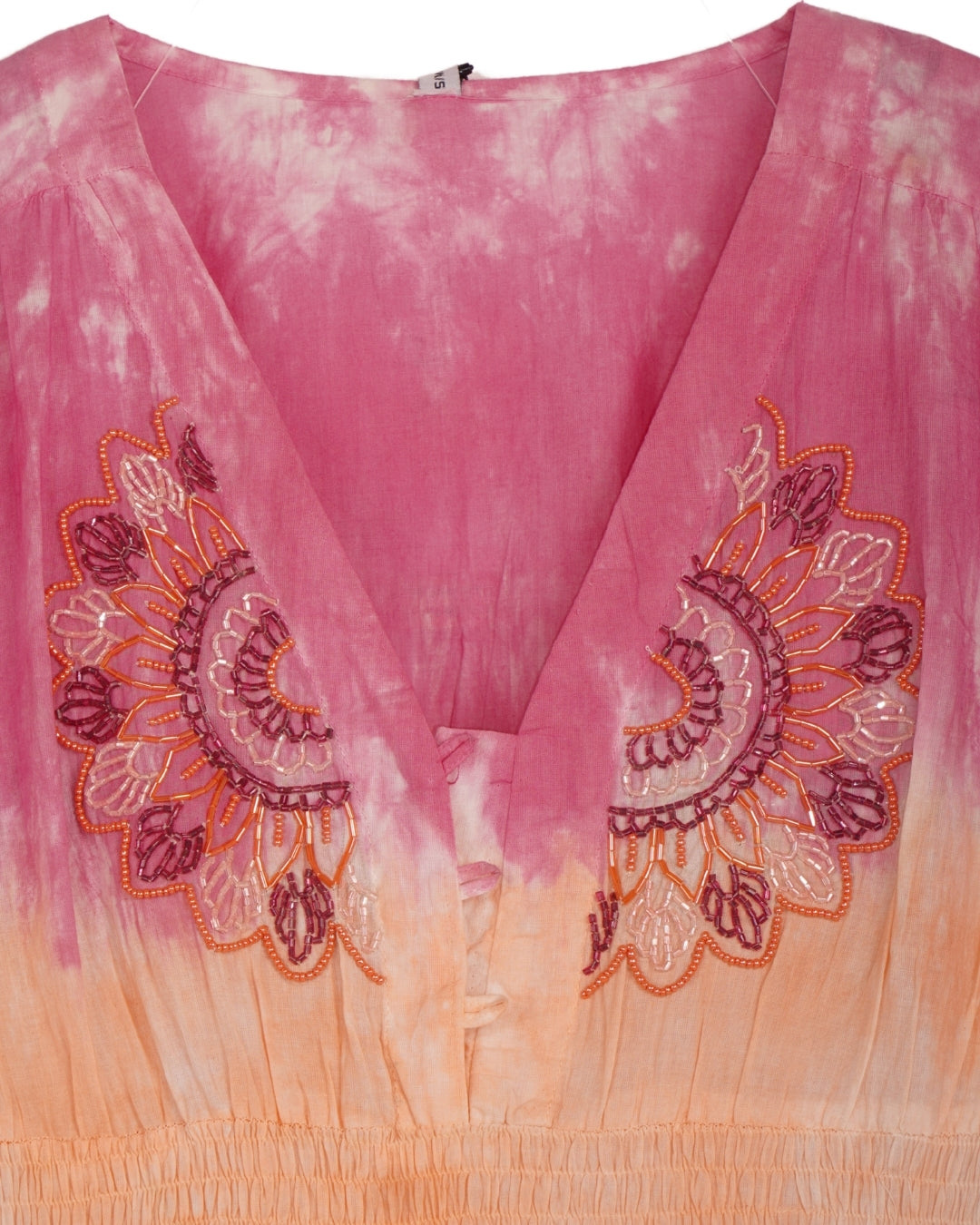 2 colour ombre embroidery dress