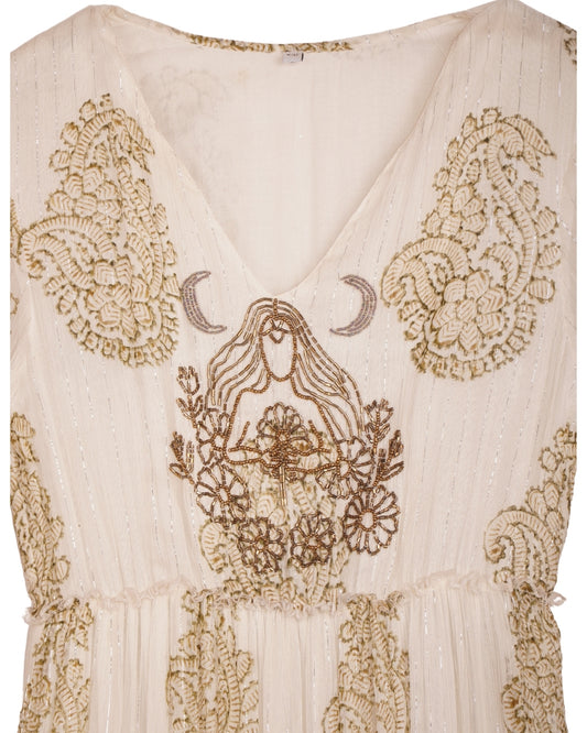 Medusa emb lurex dress