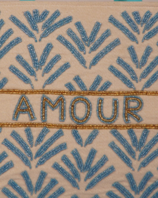 Amour blue big tote bag
