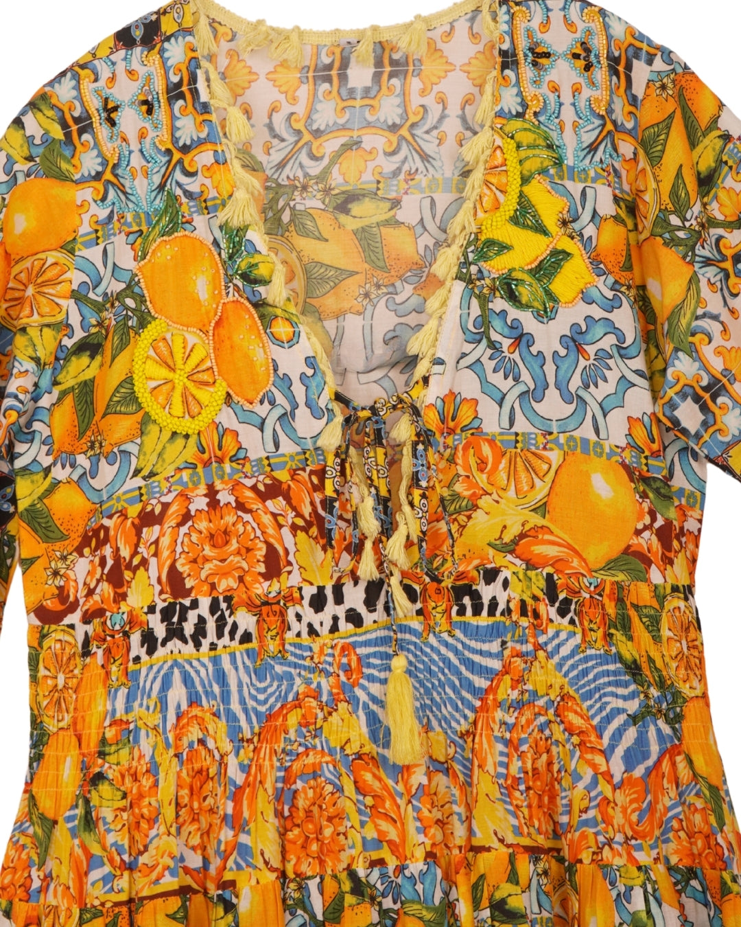 Lemon high low dress