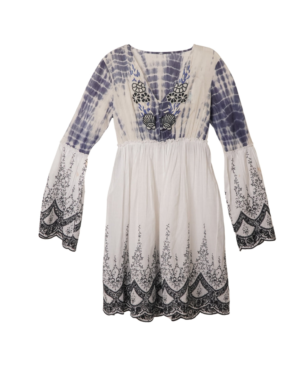 Bleu schiffli dress