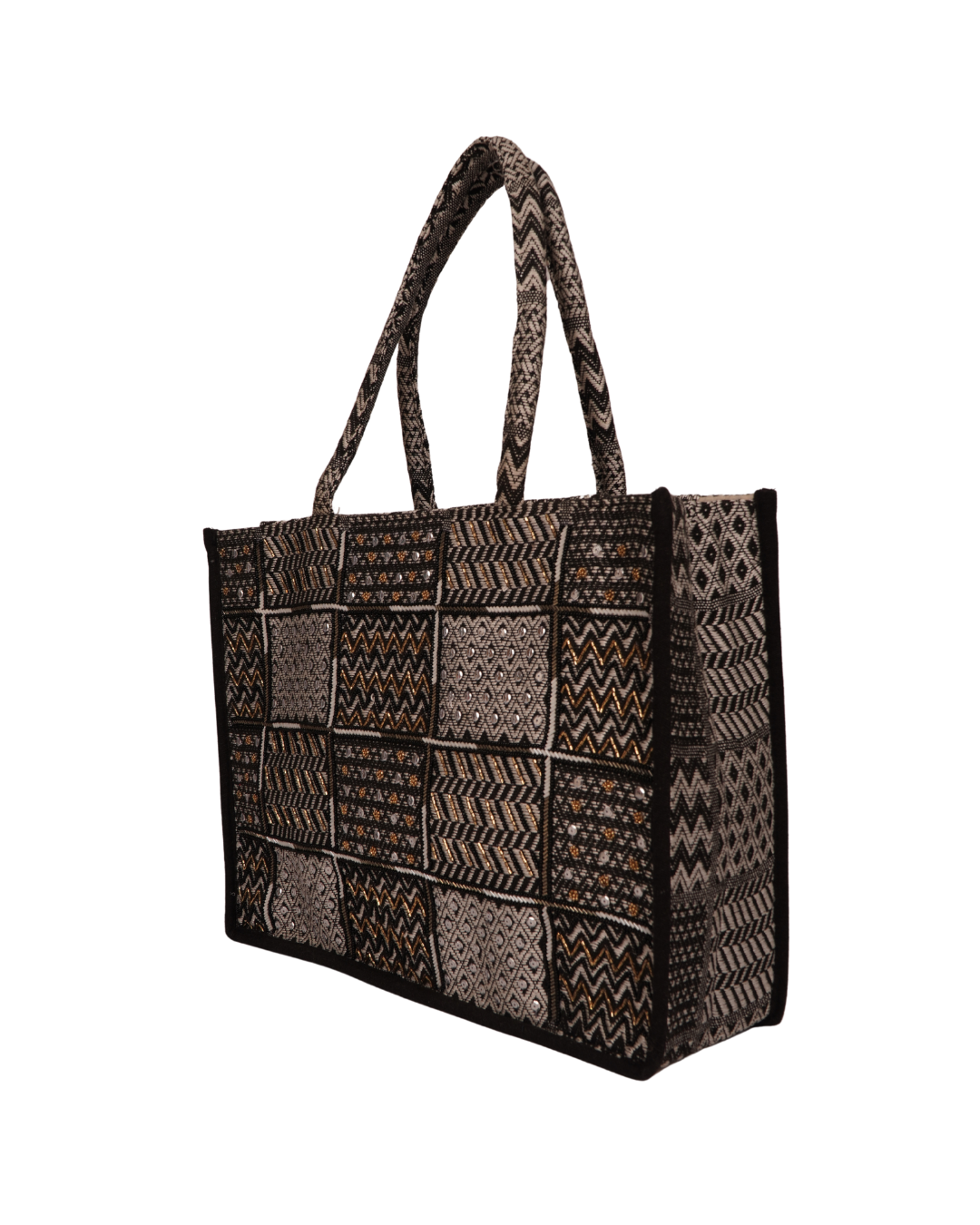Checkered Indian Big Tote Bag