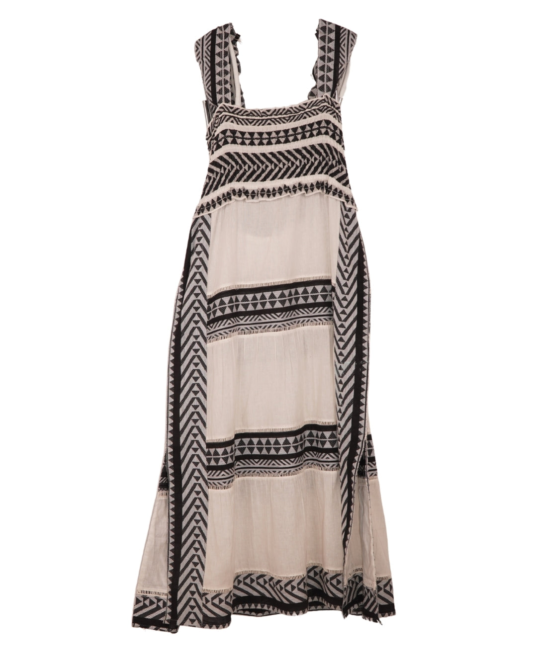 Jacquard & plain dress