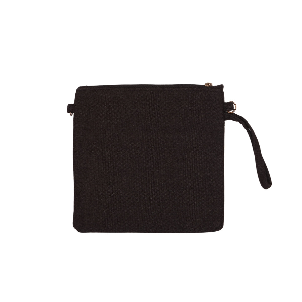 Cleopatra-Inspired Beaded Clutch – Black Canvas