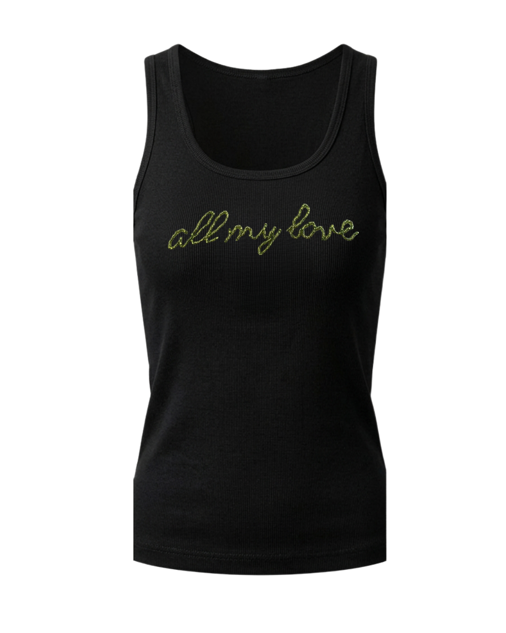 Women’s "All My Love" Beaded Ribbed Tank Top