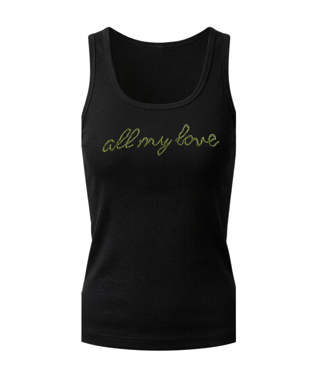 Women’s "All My Love" Beaded Ribbed Tank Top