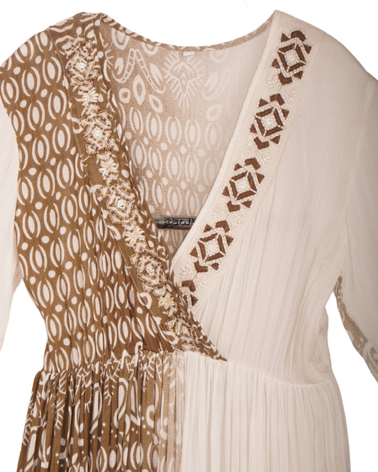 Rayon crepe ombre dress