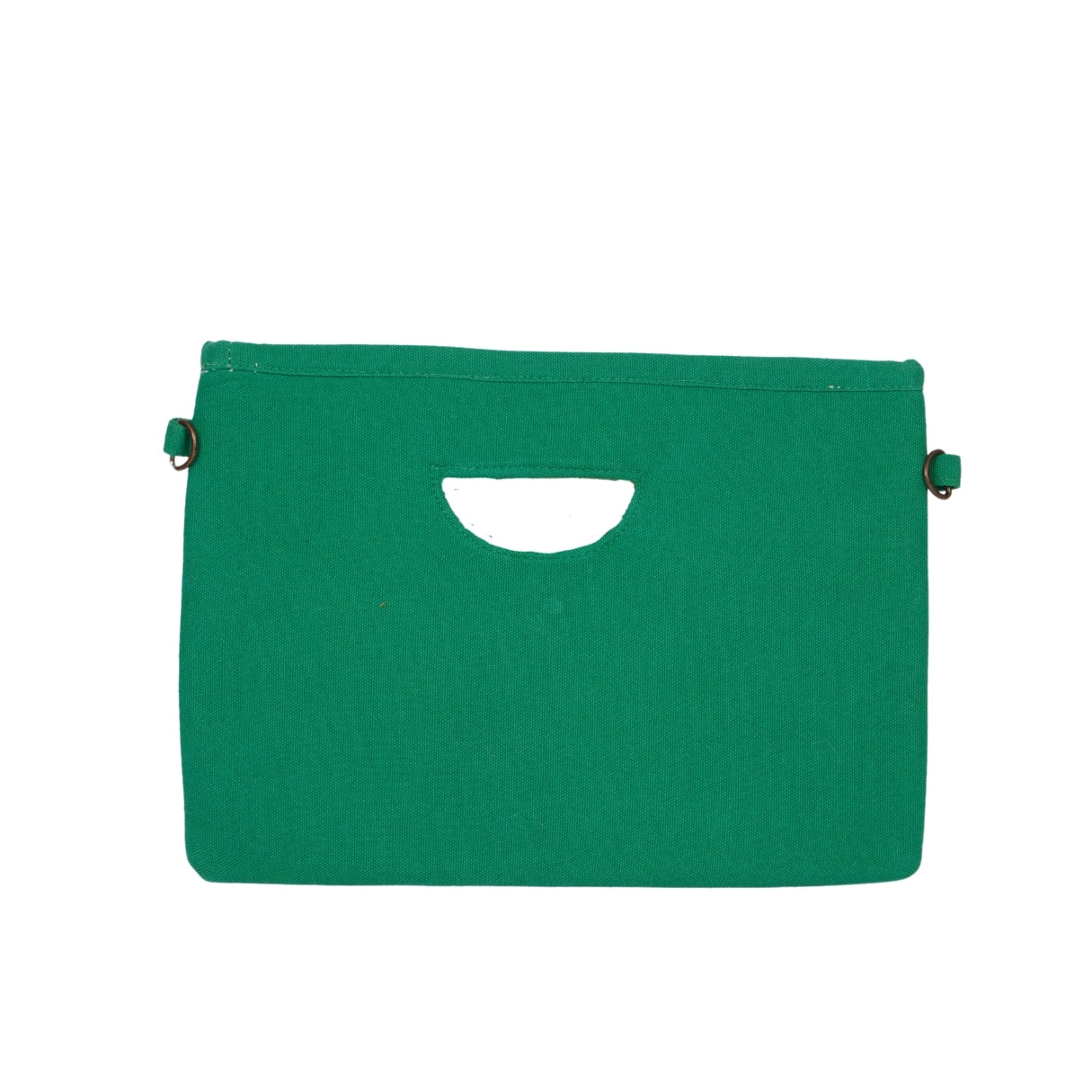 Tropical Leaf Beaded Hand Clutch – Emerald Green