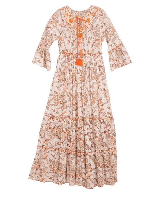 Peacock cotton dress