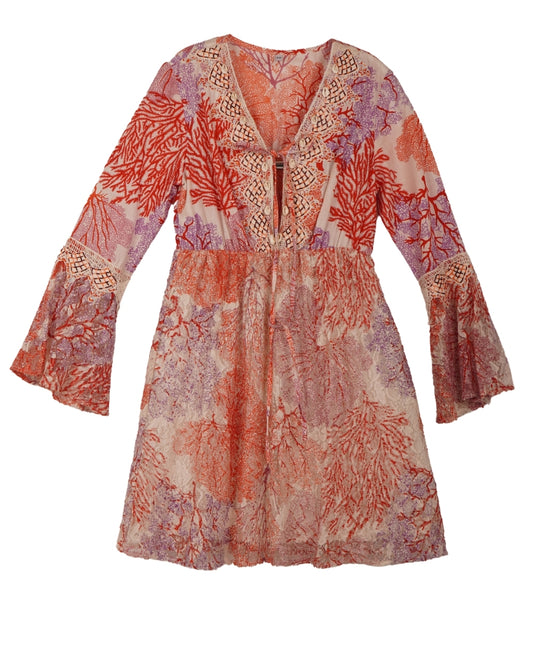 Red corail mini dress