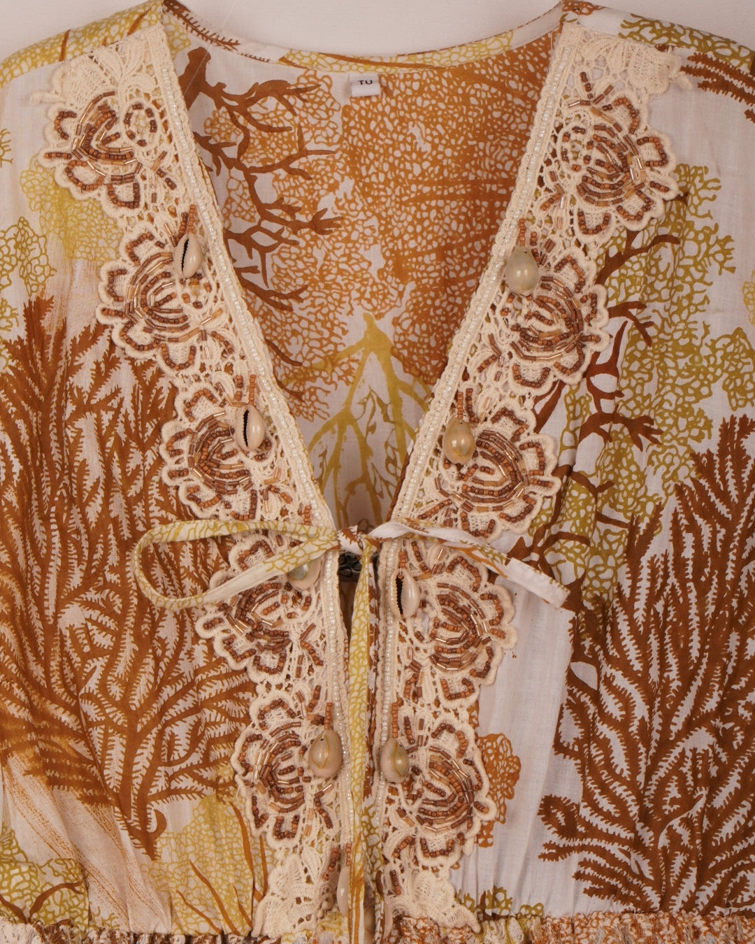 Corail mustard mini dress