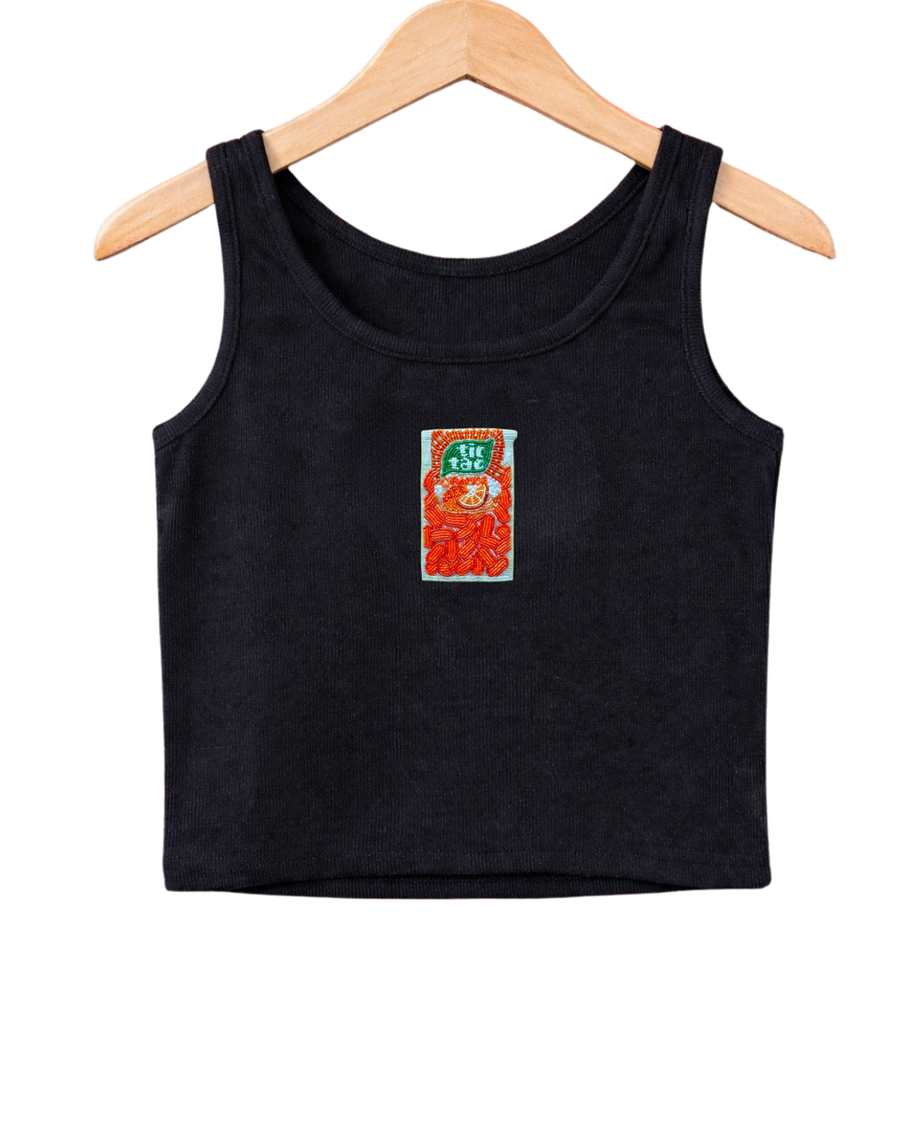 Women’s Beaded tic tak Ribbed Tank Top