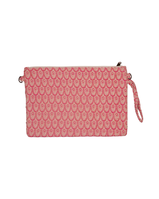 Pink Jaqcard Sling Pouch