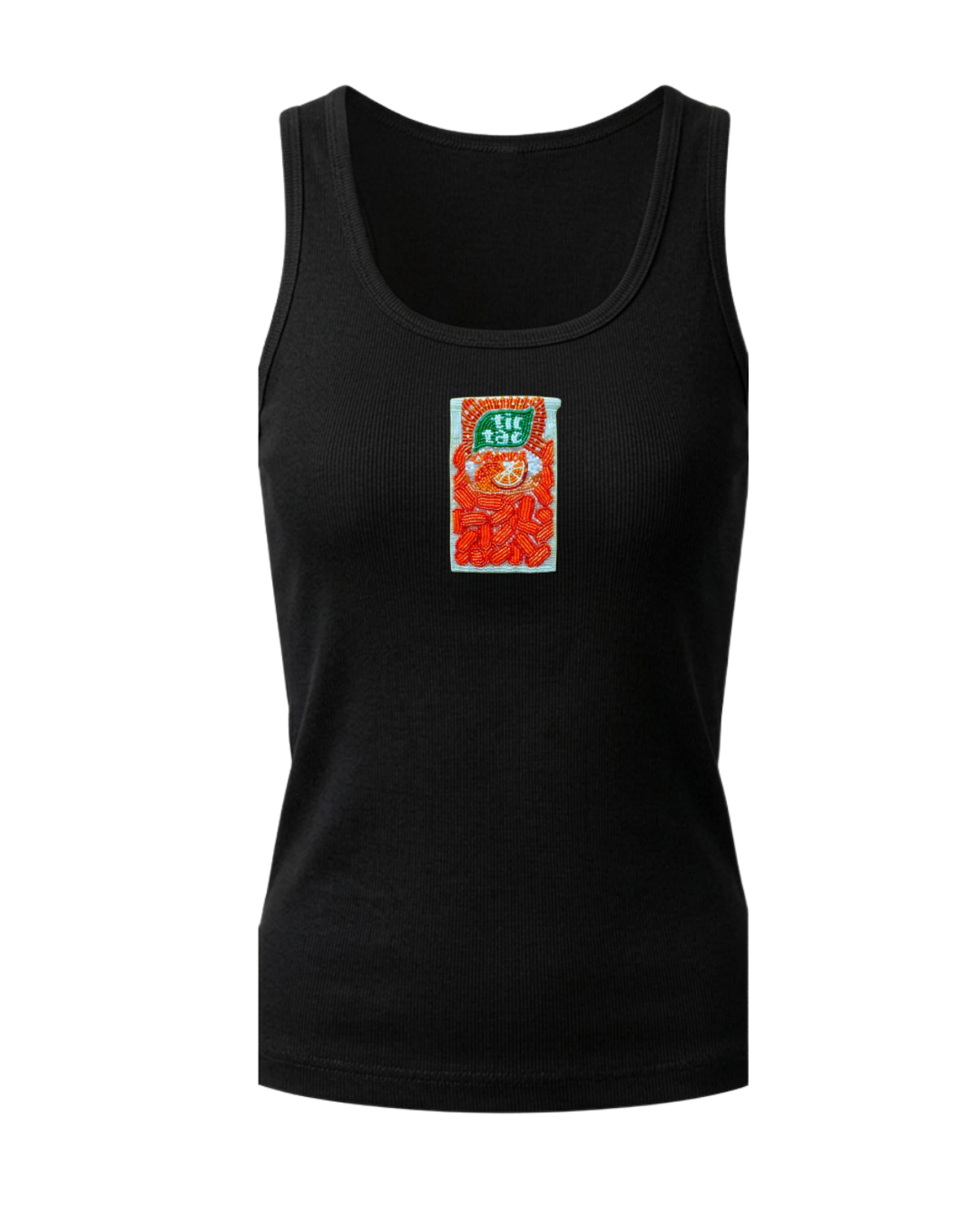 Women’s Beaded tic tak Ribbed Tank Top