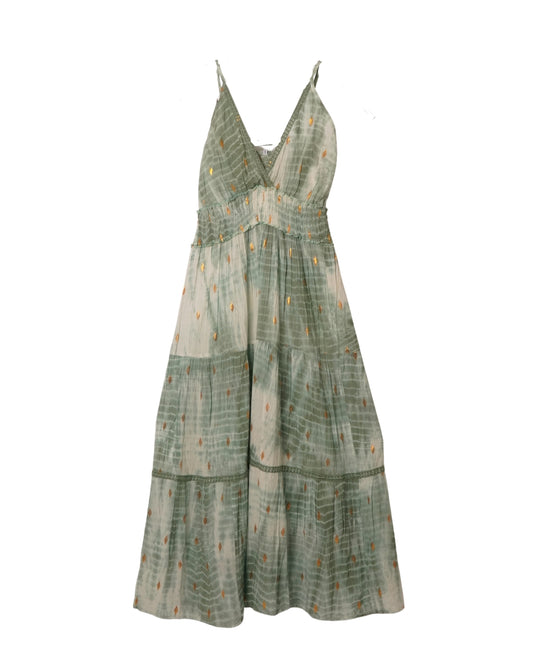 Tye dye & lurex dress