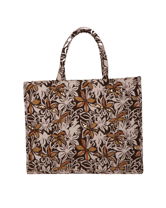 Flower Canvas Big tote Bag