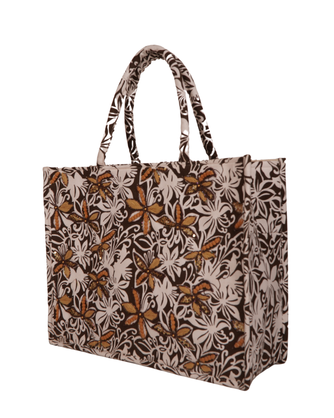 Flower Canvas Big tote Bag
