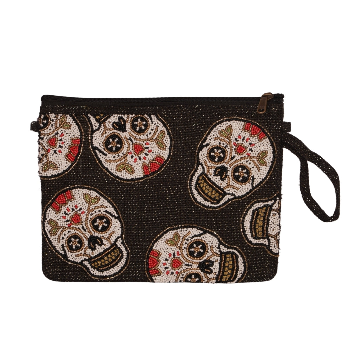 Beaded Sugar Skull Clutch – Day of the Dead Inspired