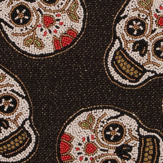 Beaded Sugar Skull Clutch – Day of the Dead Inspired