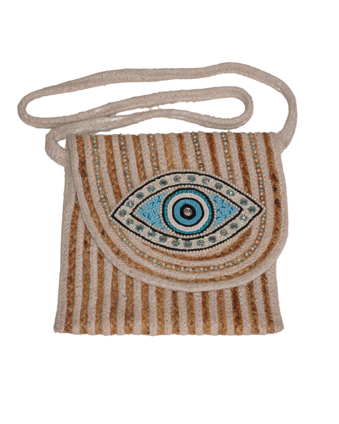 Evil Eye Beaded Mini Sling Bag