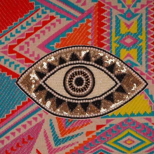 Boho Evil Eye Tote – Multicolor Aztec Vibes