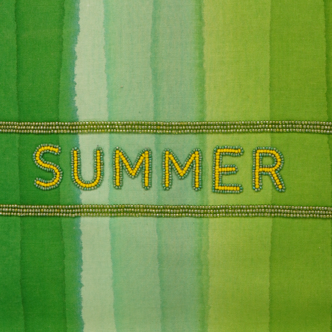 Lime Summer Tote – Fresh Green Ombre Canvas Bag