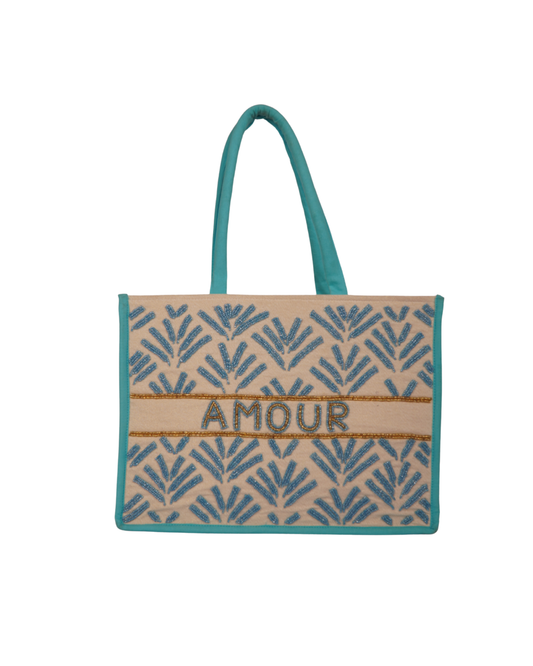 Amour blue  big tote bag