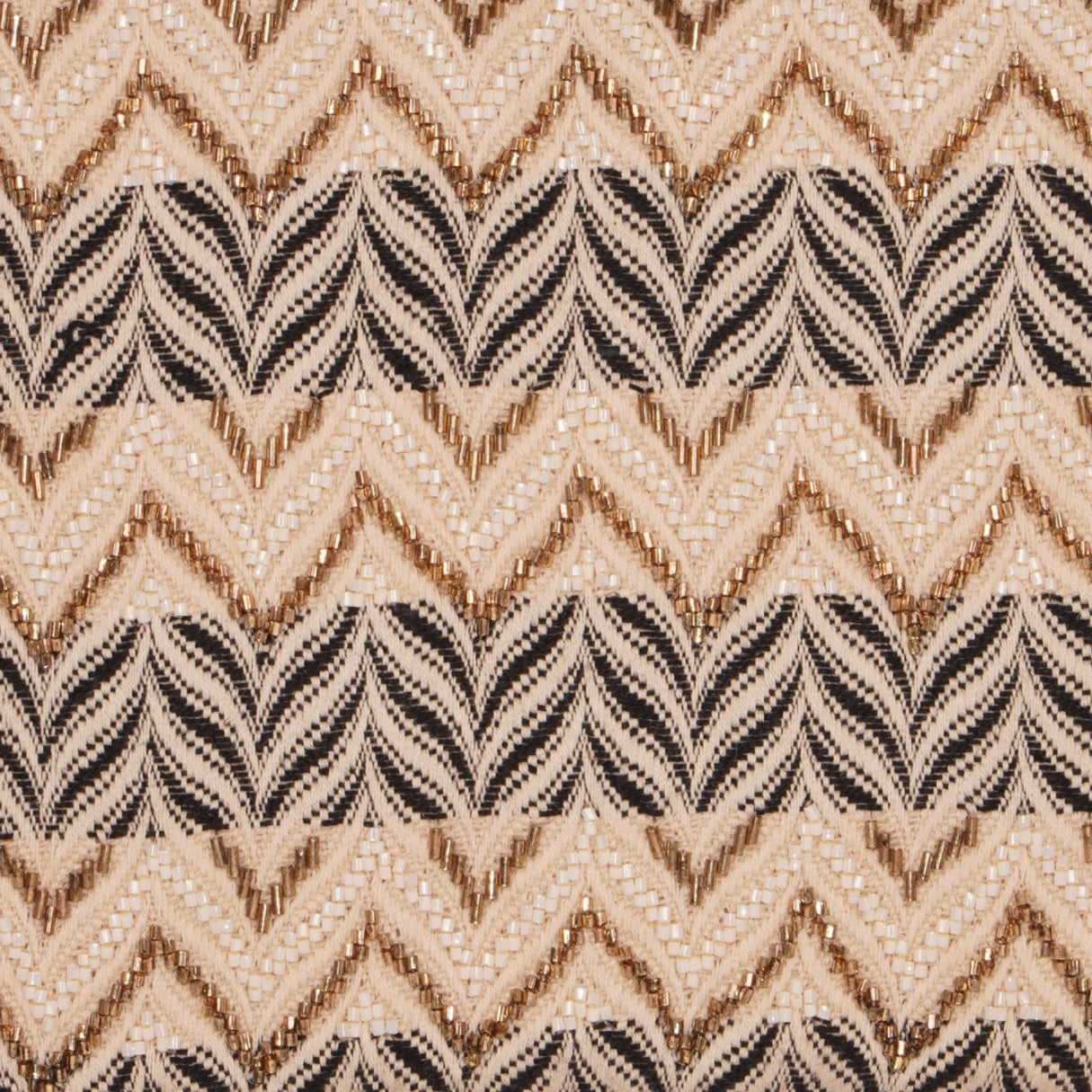 Neutral Chevron &amp; Leaf Pattern Clutch – Woven Texture