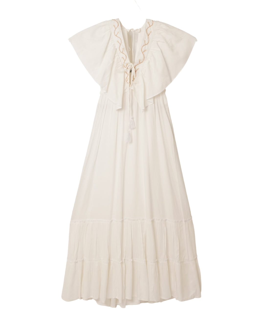 white gown