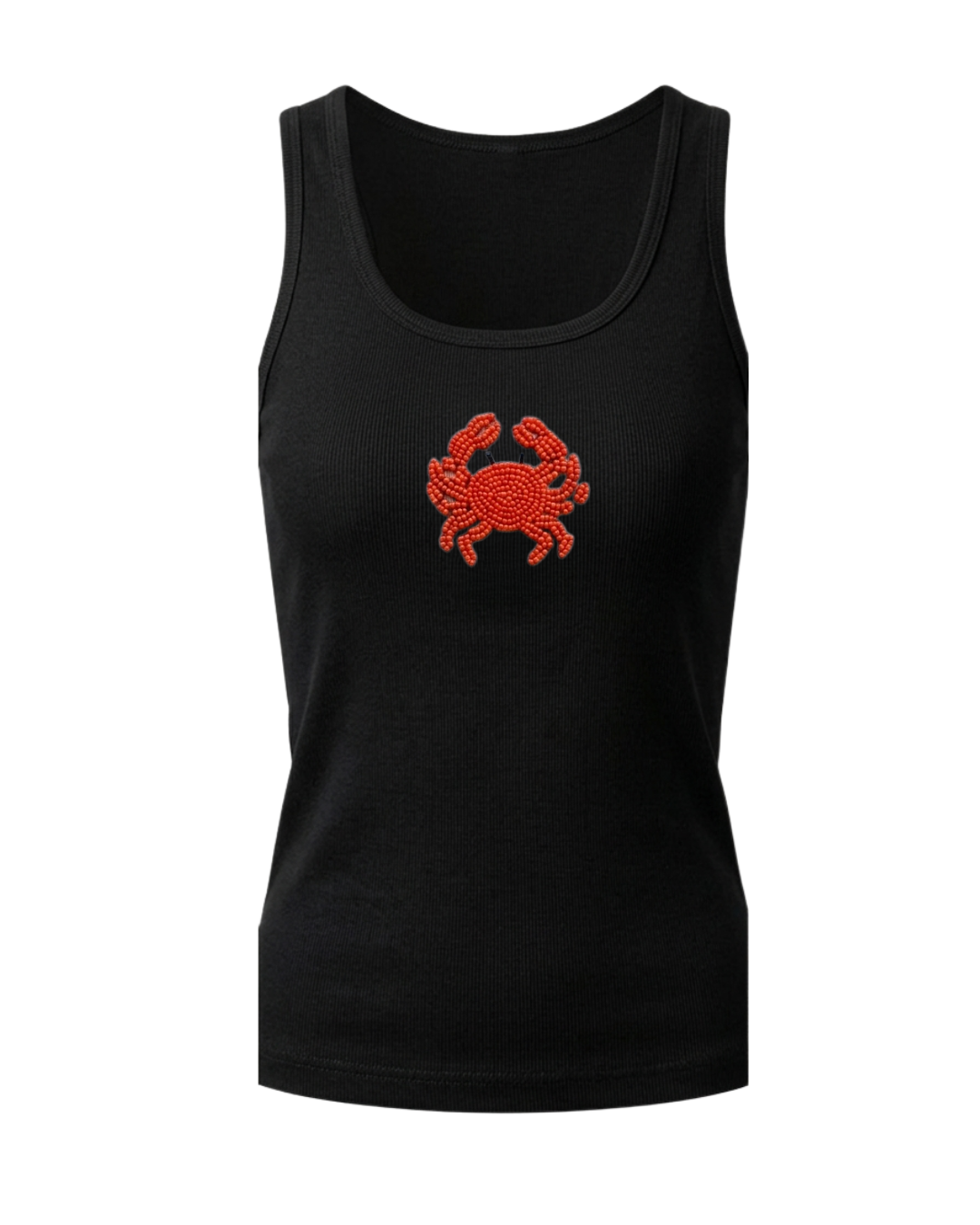 Women’s Beaded Crab Ribbed Tank Top