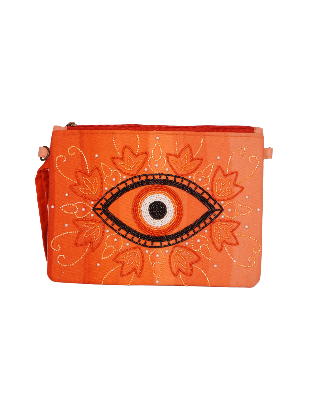 Orange Evil Eye Pouch