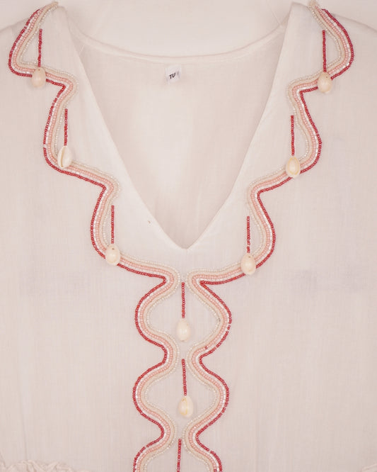 Paisely border embroidery dress