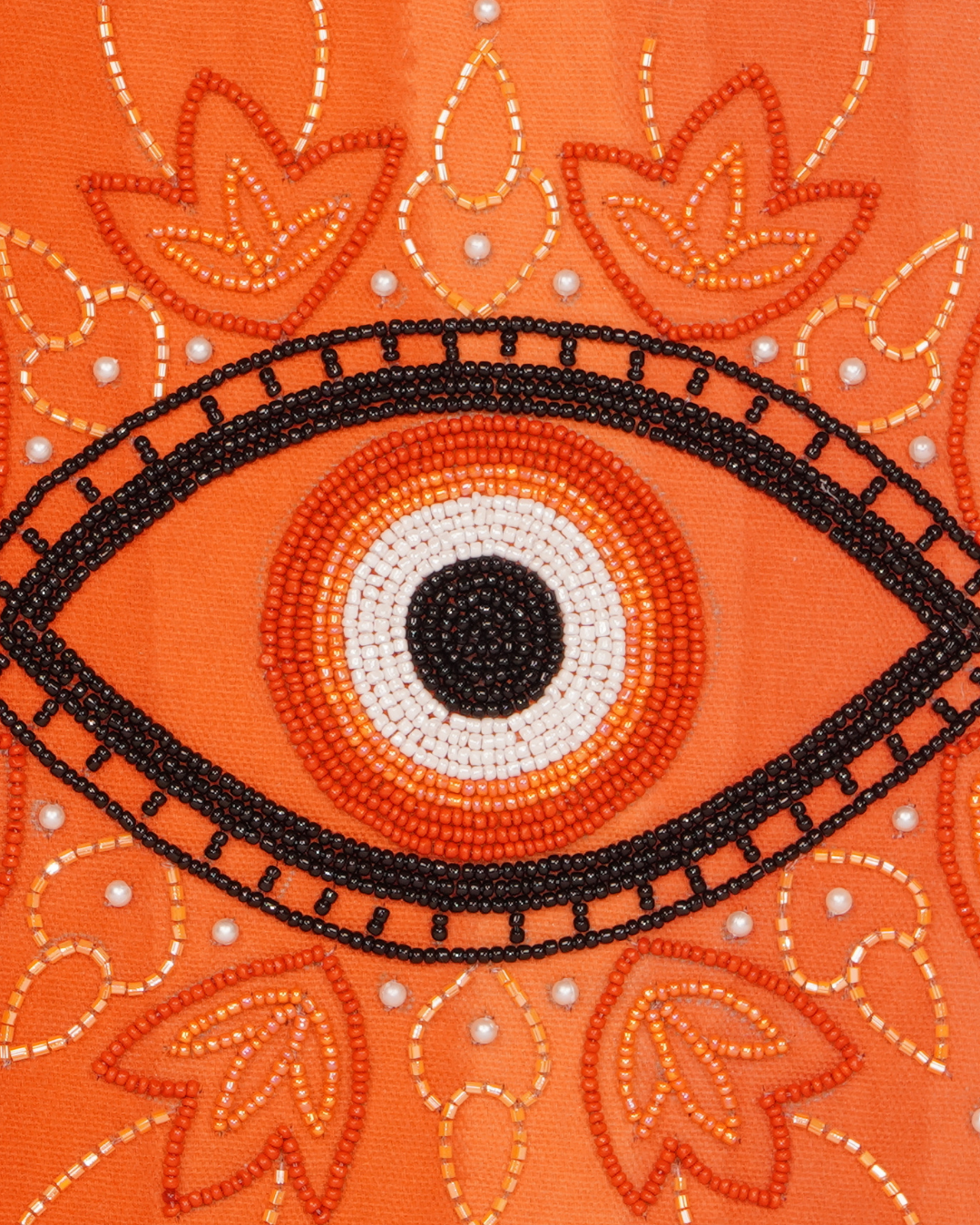 Orange Evil Eye Pouch