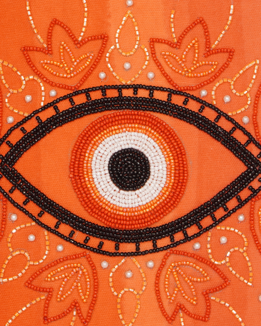 Orange Evil Eye Pouch