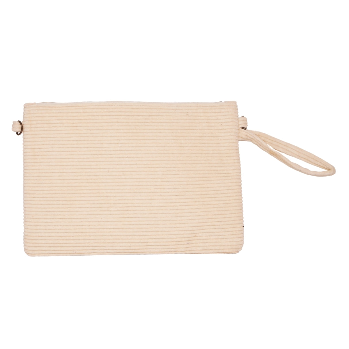 Tropical Parrot Beaded Clutch – Cream Canvas