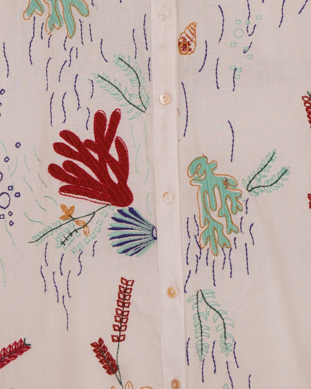 Sea life embroidery dress