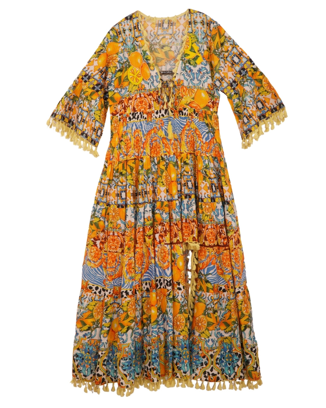 Lemon high low dress