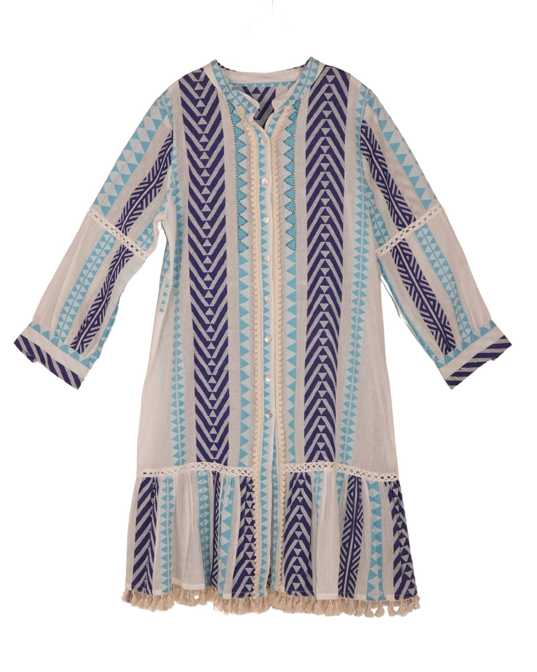Jacquard shirt dress