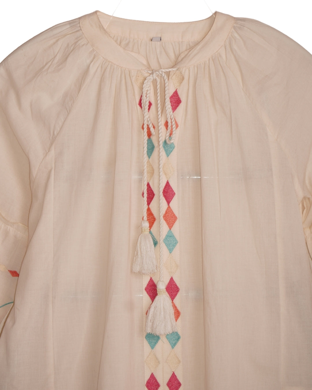 Cotton shirt embroidery dress